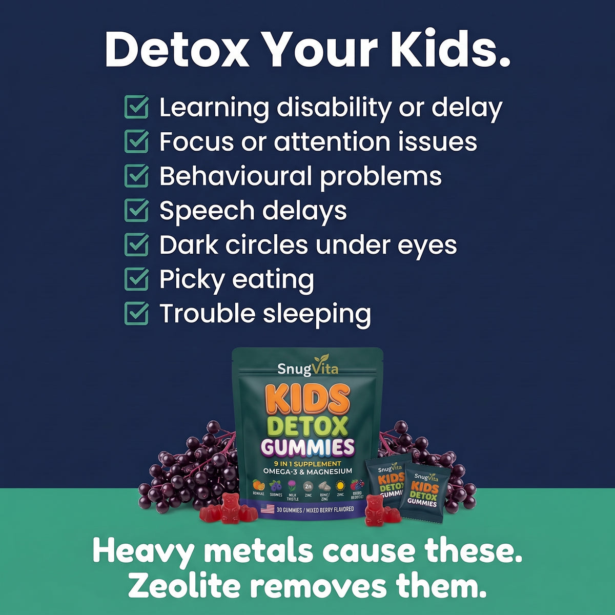 SnugVita Kids Zeolite Detox Gummies