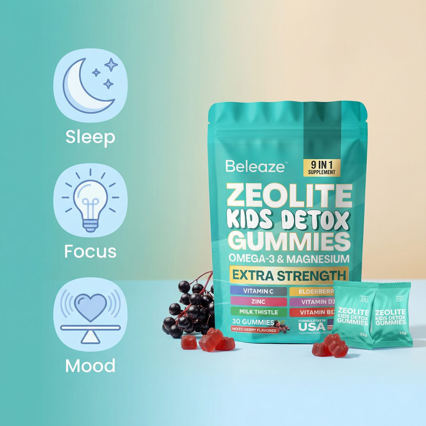 Beleaze Kids Detox Gummies